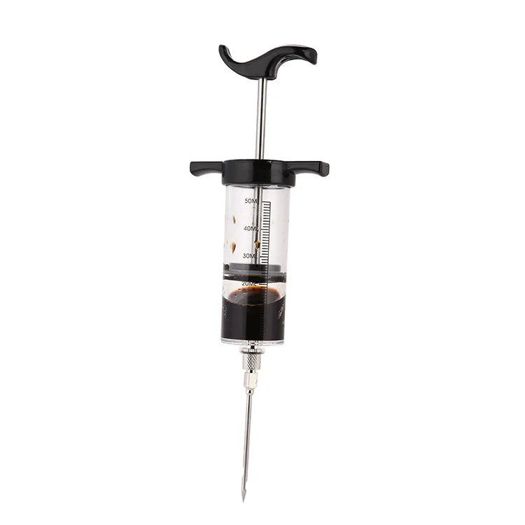 Marinade Flavor Seasoning Injector Plastic turkey syringe 50ml with Stainless Steel Needle
