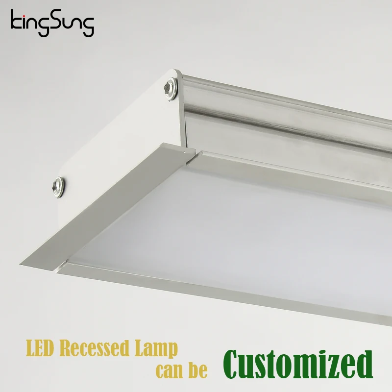 OEM factory price simple aluminum fixture 36w indoor office indoor recessed l anti glare led linear lamp