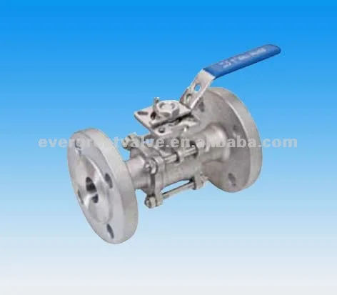 3-PC BALL VALVES, FLANGED END, FULL PORT