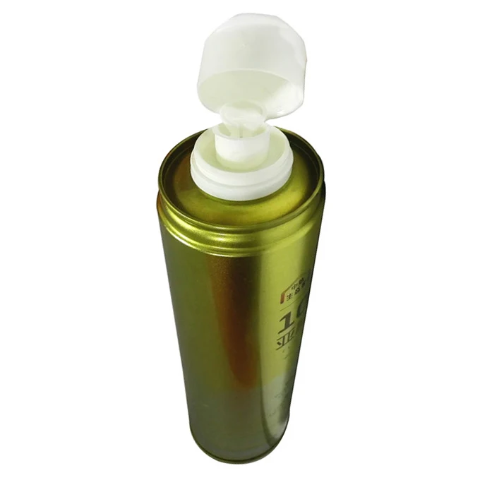 
1 Liter aerosol can with plastic caps coconut oil aerosol spray can with plastic caps 