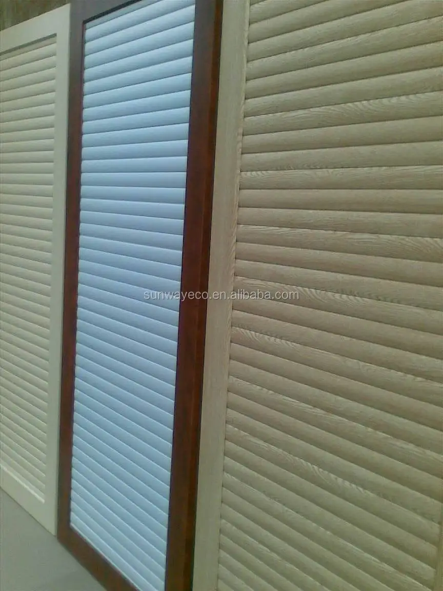 lower price waterproof PVC sliding door panel WPC decoration wall panel WPC Wardrobe Sliding Door Panel