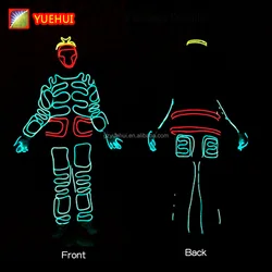 Led Fluorescent Party Led Costume Manufacturer Wedding Lights Costume Robot Led Rave Decorations for Parties Rave Clothes