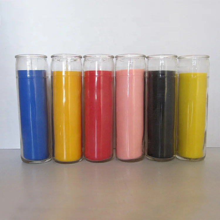 Customized Logo 7Days White Color Glass Assorted Religious Candle