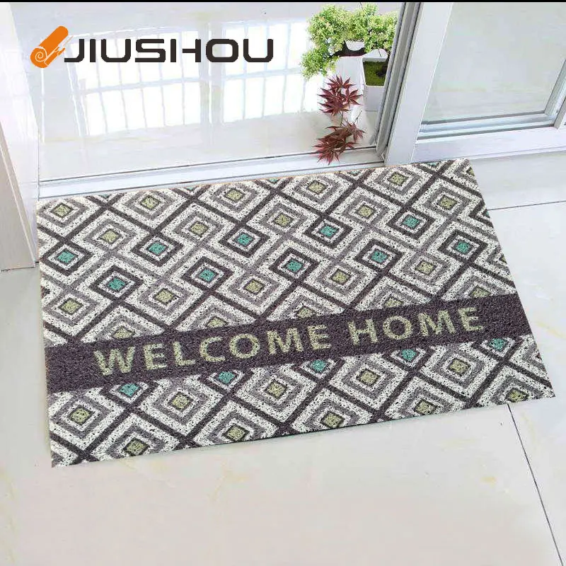 
Plastic custom printed PVC silicone vinyl door floor mat 