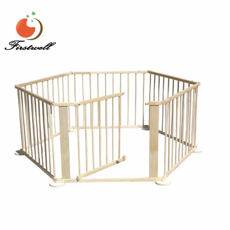 New Design Cheap Price Round or Square Baby Playpen for Bed Natural Color 6 Sides