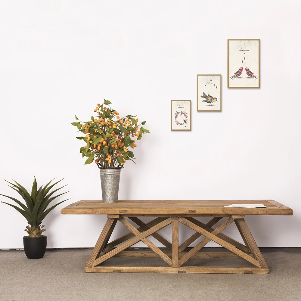 Антикварные домашние товары для гостиной, кофейный столик из массива дерева