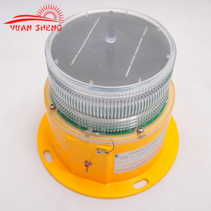 Solar IP68 LED Helipad Aviation Obstruction Light With Bird Spike