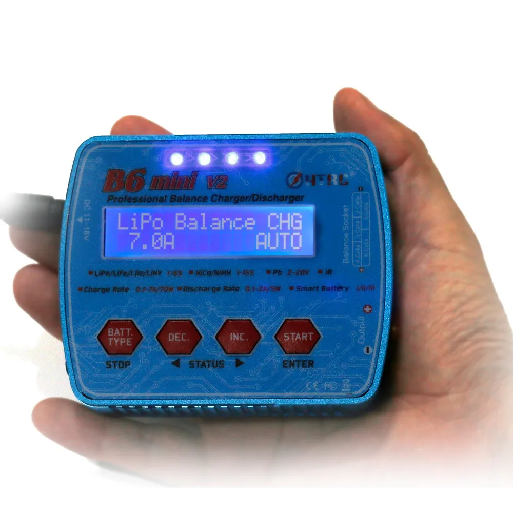 Зарядное устройство LiPo 1-6S для аккумуляторов переменного/постоянного тока, 80 Вт, 7A, B6Mini, V2