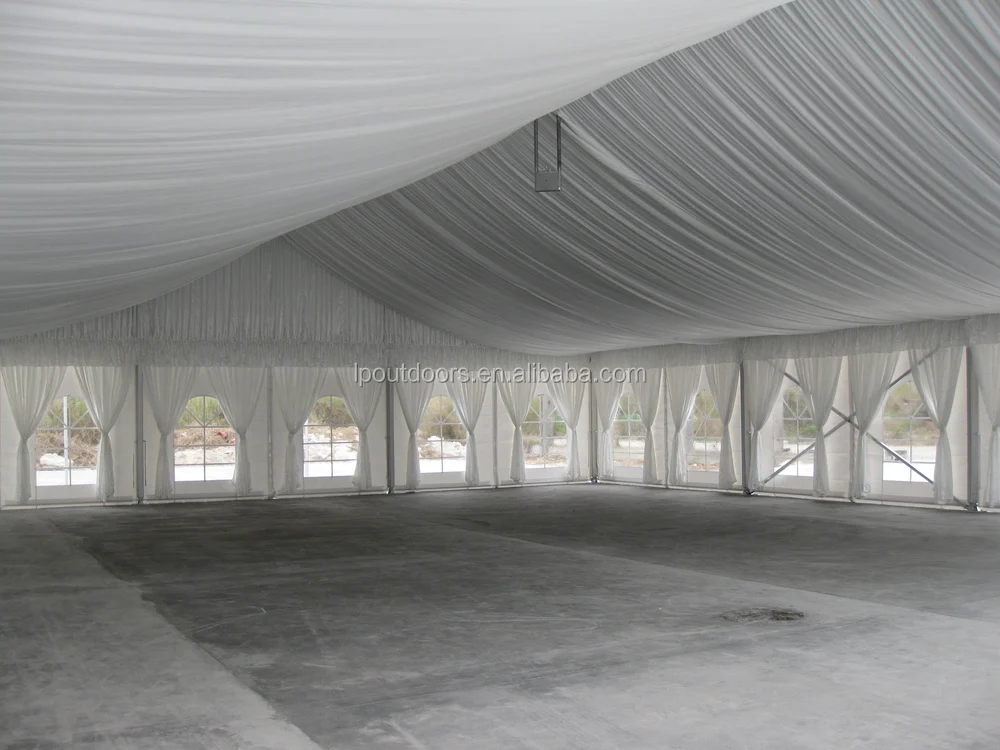 Marquee party tent satin fabric ceiling roof lining for wedding event