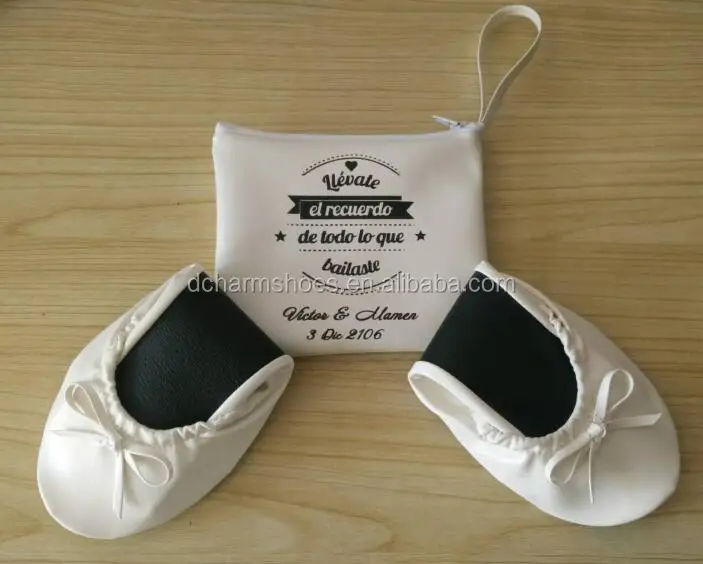 Ladies flat Colorful folding shoes wedding bridal slipper for party dance