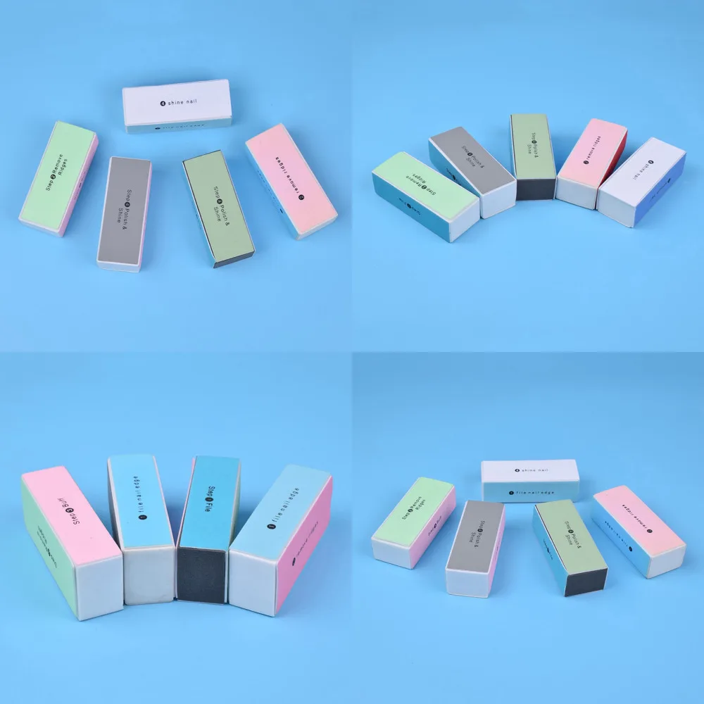 
Wholesale nail supplies disposable 4 sided nail buffer block custom nail buffer 