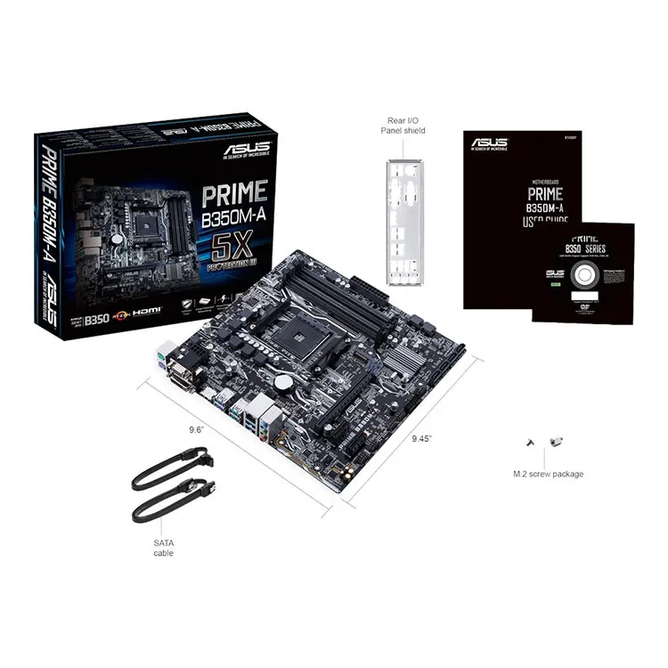 ASUS AMD PRIME B350M-A 64 Гб DDR4 AM4 SATA M.2 mATX настольная игровая материнская плата