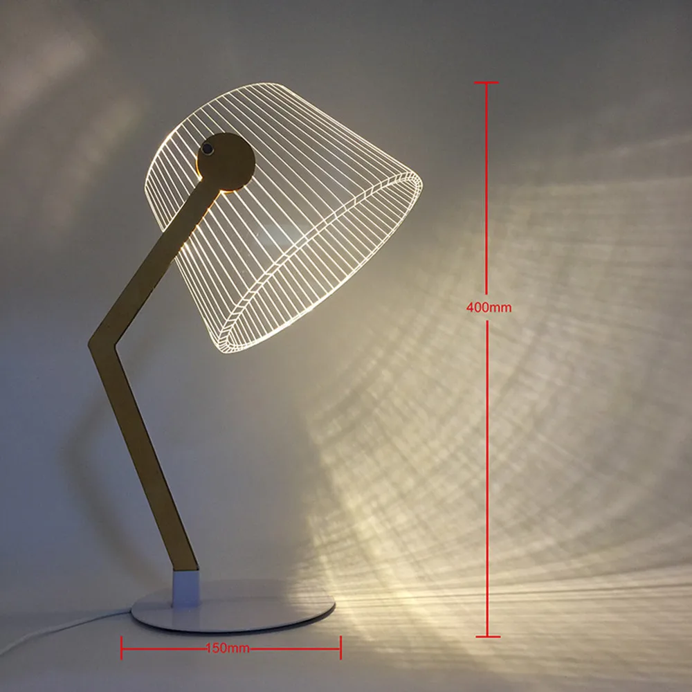 Simple Nordic Style LED Night Light 3D Creative Table Lamp Bedside Decoration Desk Light
