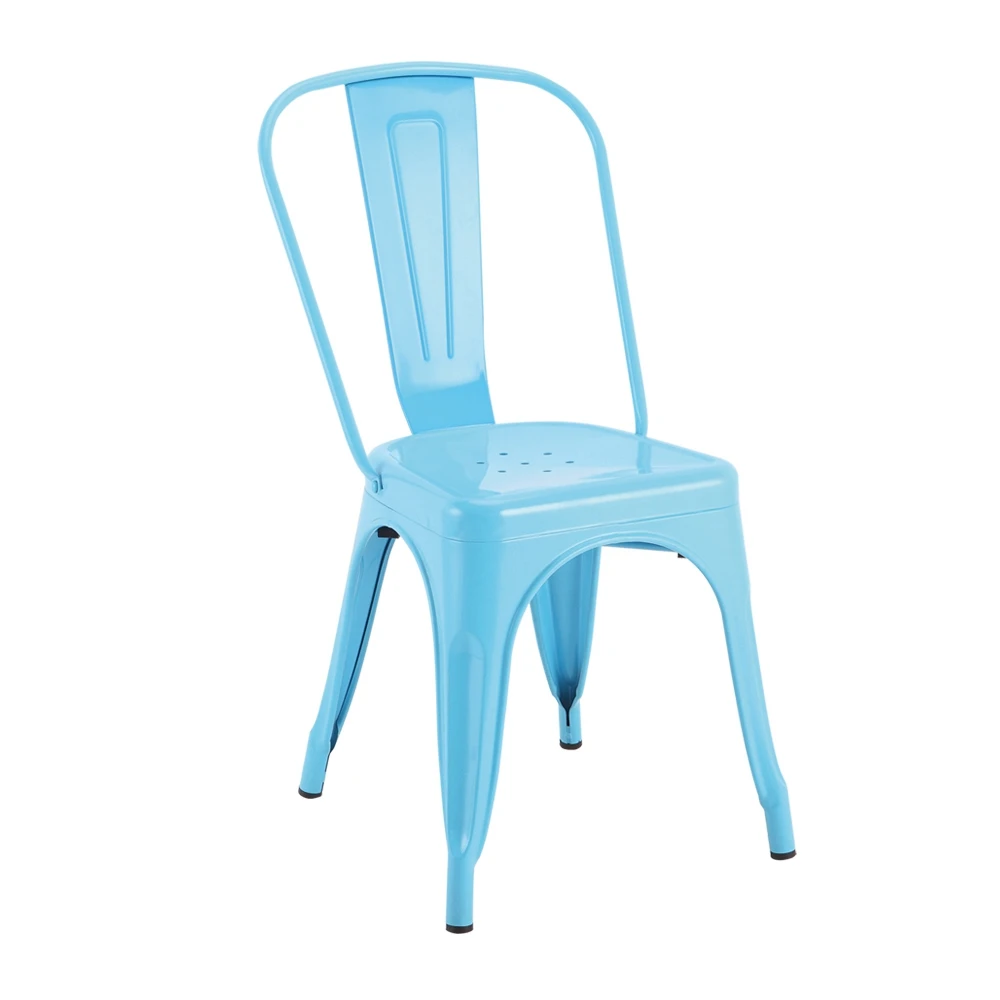 Antique Industrial Style Used Iron Chair Restaurant Bistro Metal Dining Chair