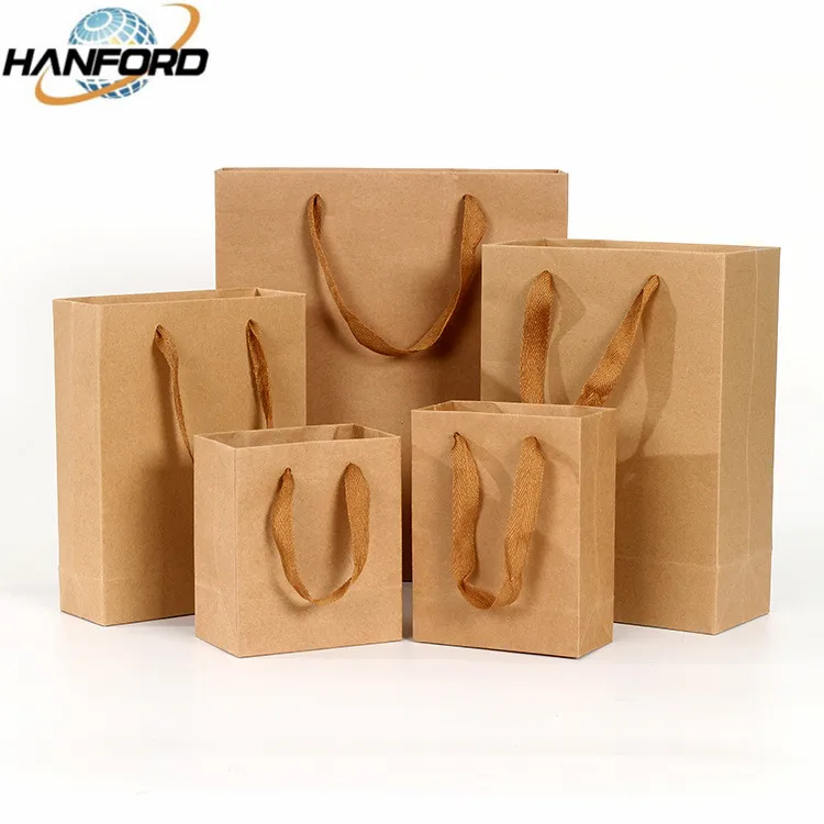 Custom Logo Printed Wholesale Multi-functional Environmental Protection Kraft Bag Clothing Shopping Packaging Gift Paper Bags