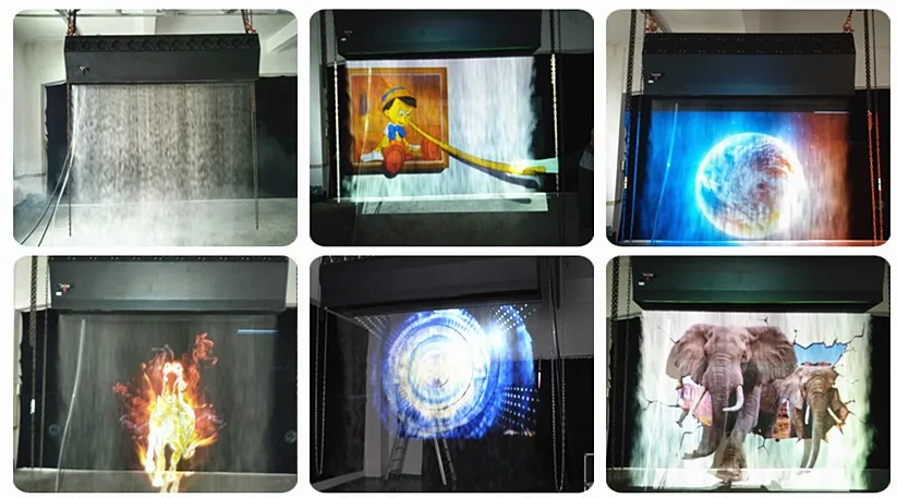 Fog Screen Projection  Customize Mist Fog Machine Downward Smoke 3d Projection Display Screen