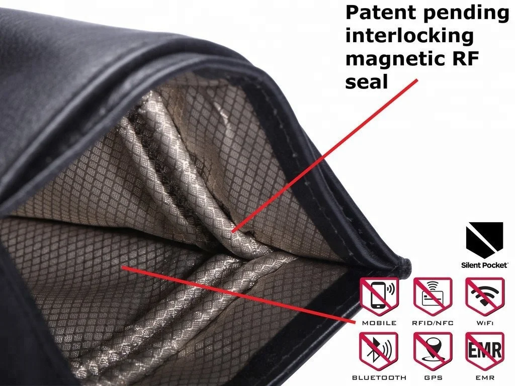 EMI/EMF Shielding fabric for wallet lining protect card security prevent information stolen wifi blocker RFID blocking fabric