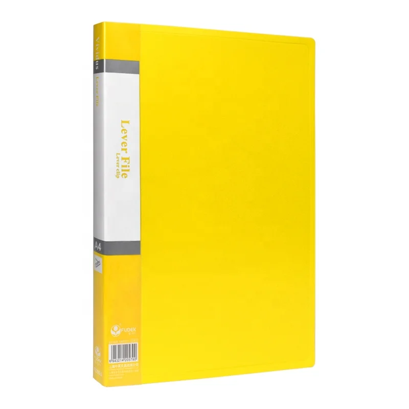 A4 size PP spring clips quality clip black color custom case shape plastic 3 ring binder file folder