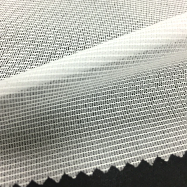 Polyester warp tricot  fusbile woven interlining for garment suit