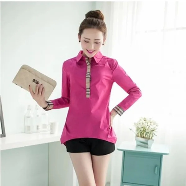 2014 онлайн дамы модного бренда рубашки с длинными, дамы формальных дёокер бренда рубашки