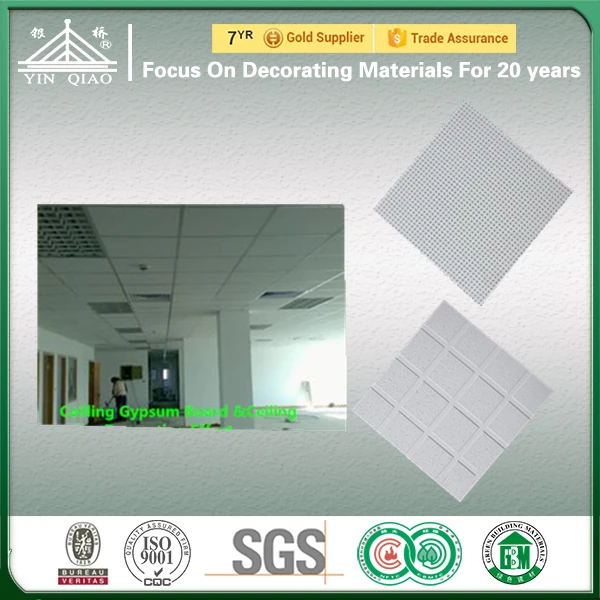 Cheap Price Insulated 60*60 Glassfiber Reinforced Gypsum Ceiling Tile