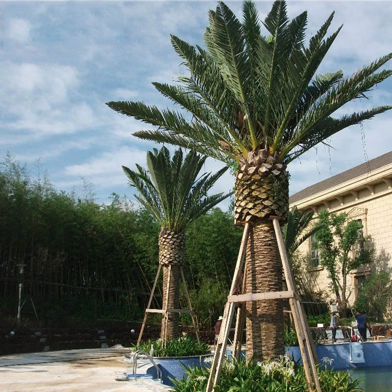 Outdoor waterproof long live imitative fake coconut tree artificial tree, Phomix Palm landscape trees