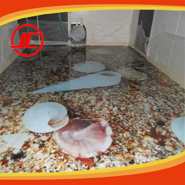 Unique Glass No Ripple 3D PVC Floor Epoxy Resin For Home,Mall