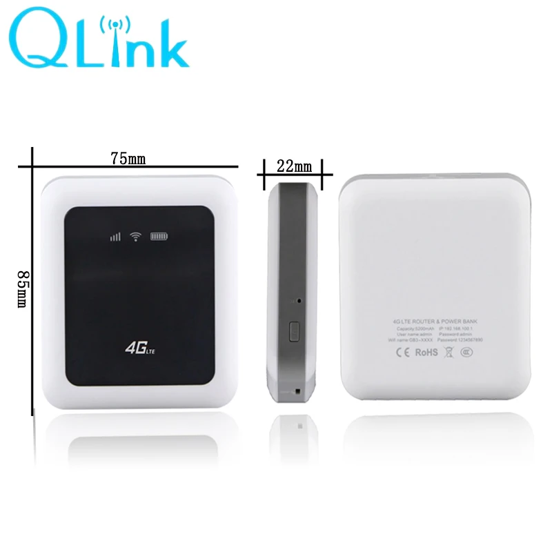 4G Lte MIFIs FDD B1 B3 B7 B8 B20 Support 4g WiFi Router with sim card slot 5200mAh Battery