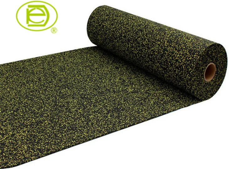 8mm black with 10% EPDM speckles rubber flooring mat roll