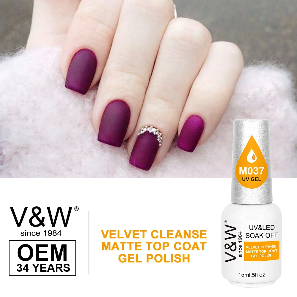 OEM ODM Gel Polish Manufacture Velvet Cleanse Matte Top Coat Long Lasting Wholesale Price Private Label