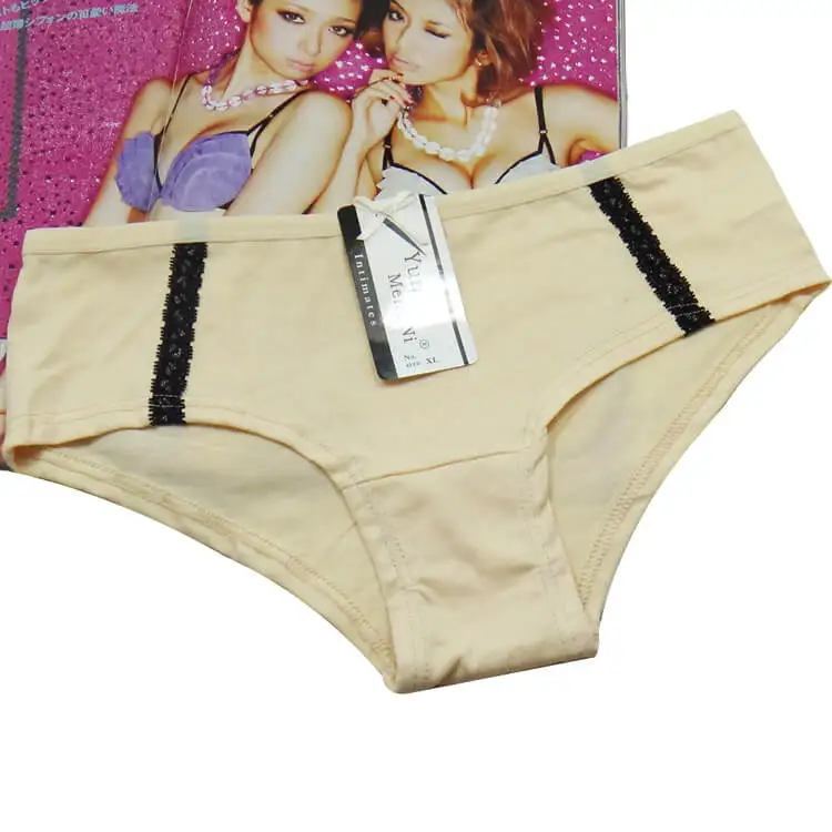 Yun Meng Ni Women Cotton Panties Young Girl Underwear Models With Lace and Bow