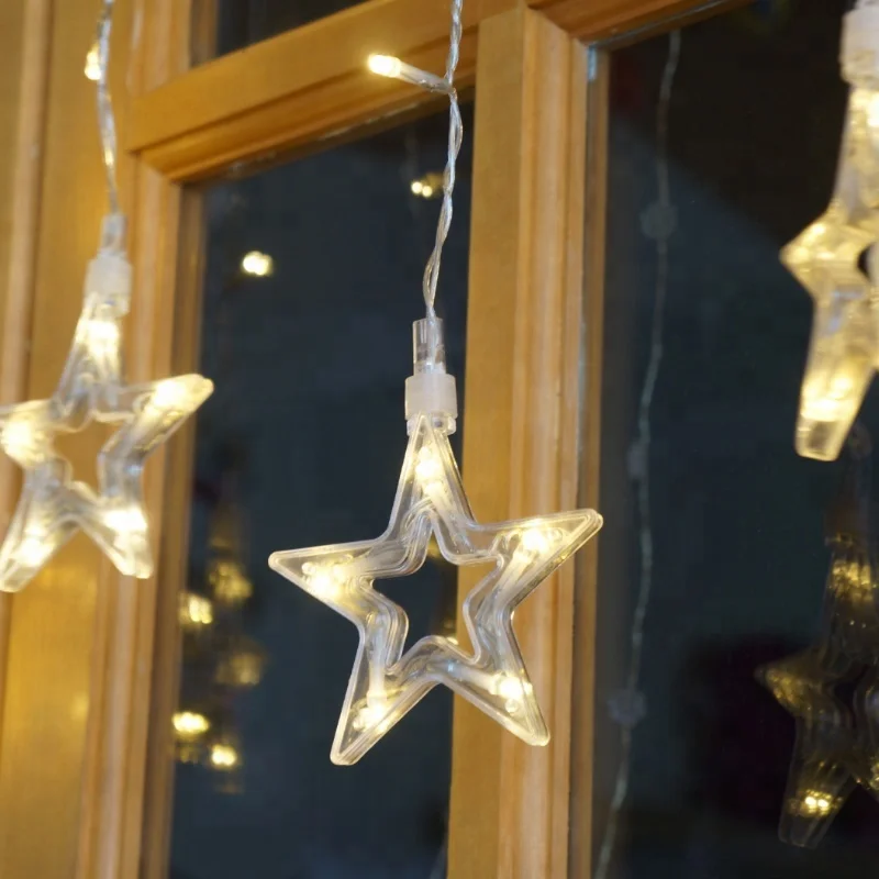 Evermore Outdoor Cheap Decorative LED Star Window Curtain Lights For Wedding