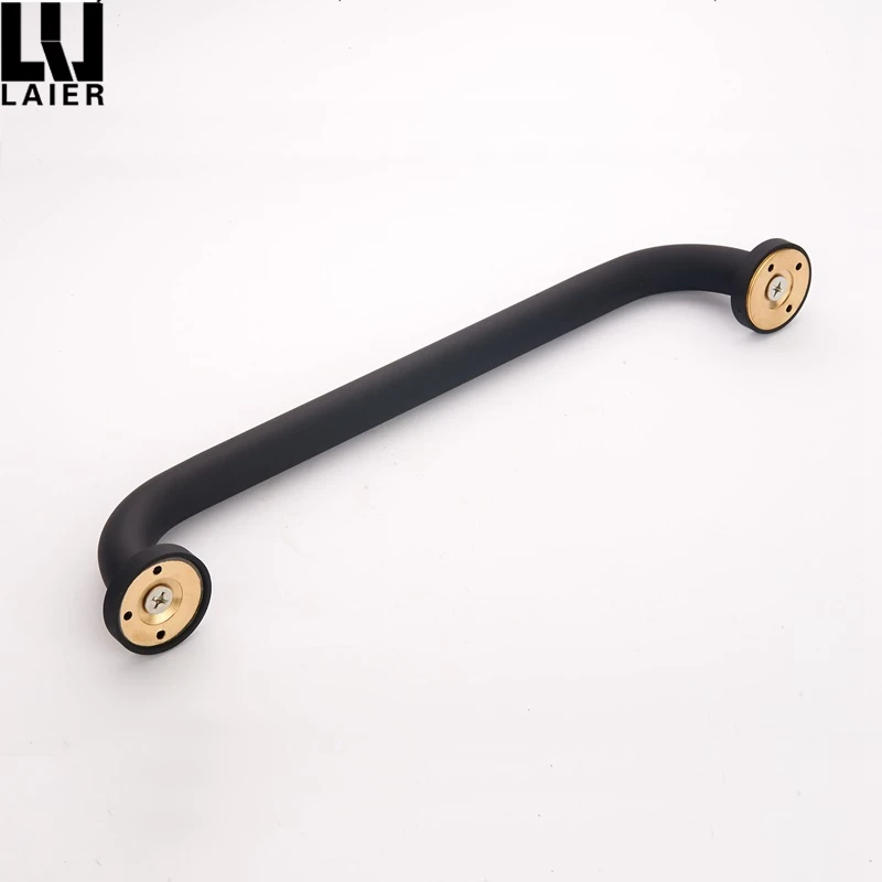 Wall Mounted Toilet Stainless Steel Matt Black Safety Strong Metal Toilet Safety Grab Bar