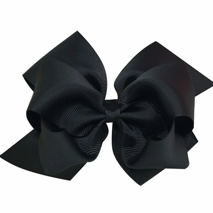 6 Inch Solid Big Hair Bows Jojo Bow with Clip Girls Fashion Hair Accessories