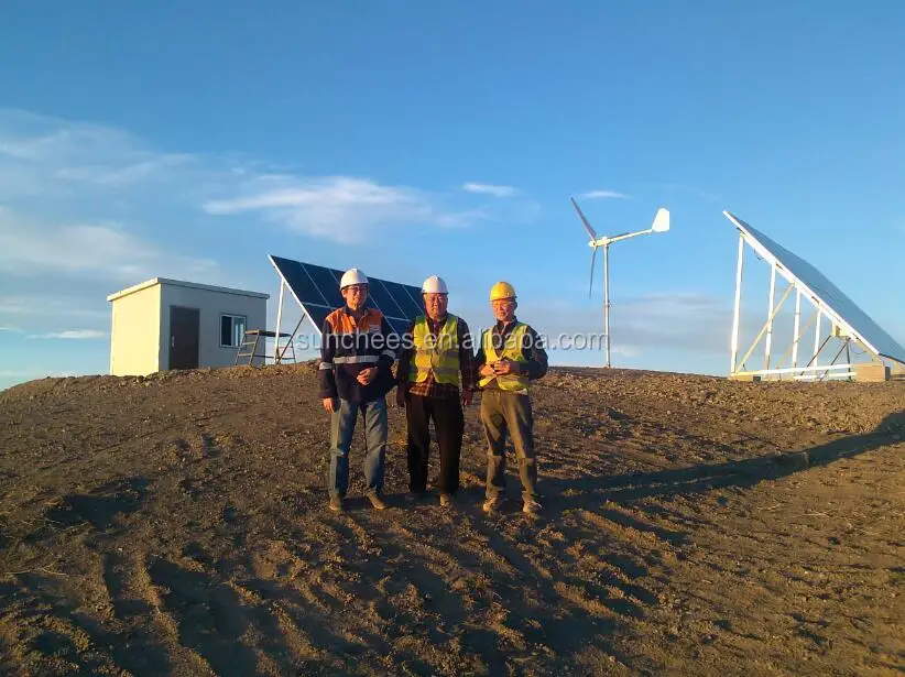 10kw off grid wind solar power hybrid energy system, 3kw wind turbine and 7kw solar panels