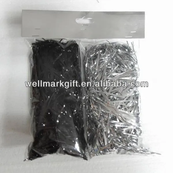 Red Green Foil Plastic Pvc Plastic Christmas Wedding Party Candy Cane Chocolate Box  Basket Filler Decoration Tissue Shred