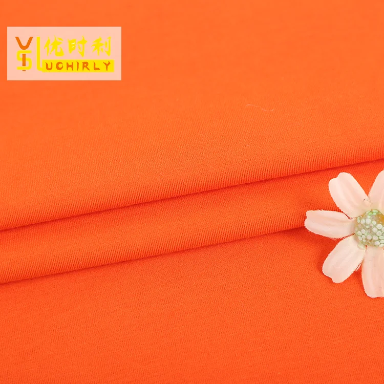 
China supplier soft 100 cotton spandex single jersey knitted fabric 