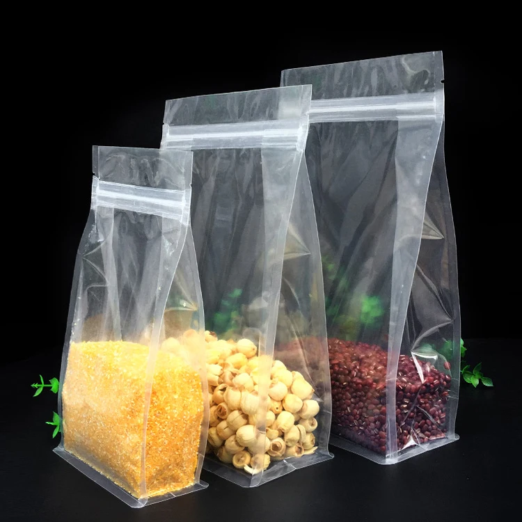 Clear Zipper Flat Bottom Pouch Bag, Coffee/Tea/Spices Packaging Bag, Snack Bag