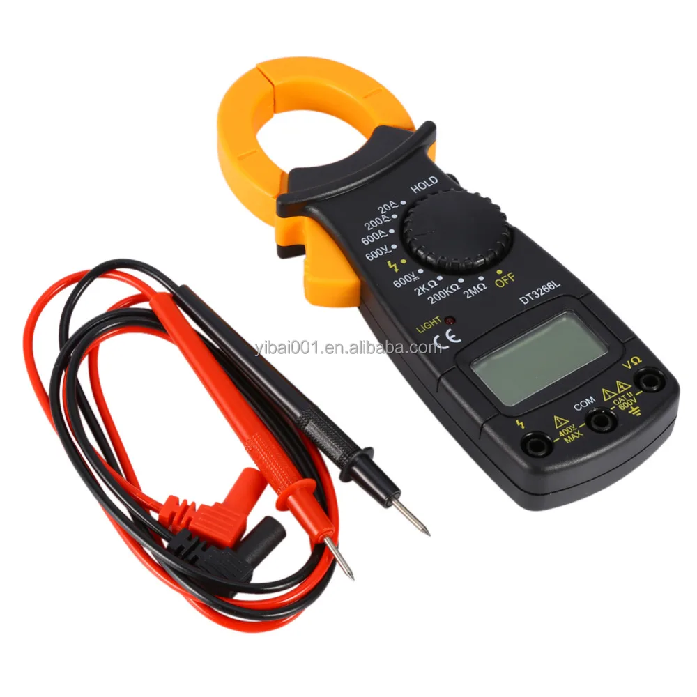 
DT-3266L Digital Ampere Clamp Meter Multimeter Current Clamp Pincers Voltmeter Ammeter 600A AC/DC Ohm Current Voltage Tester 