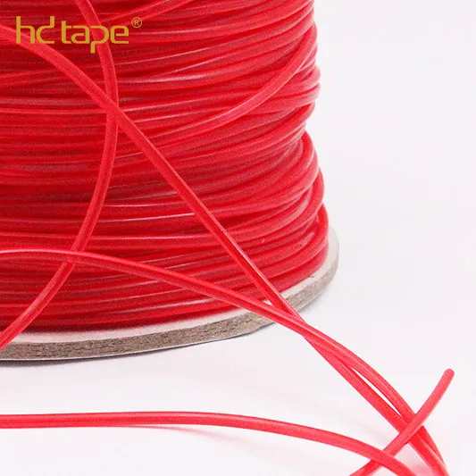 Eco-friendly red 5mm dia TPU plastic cord for outdoor chairs