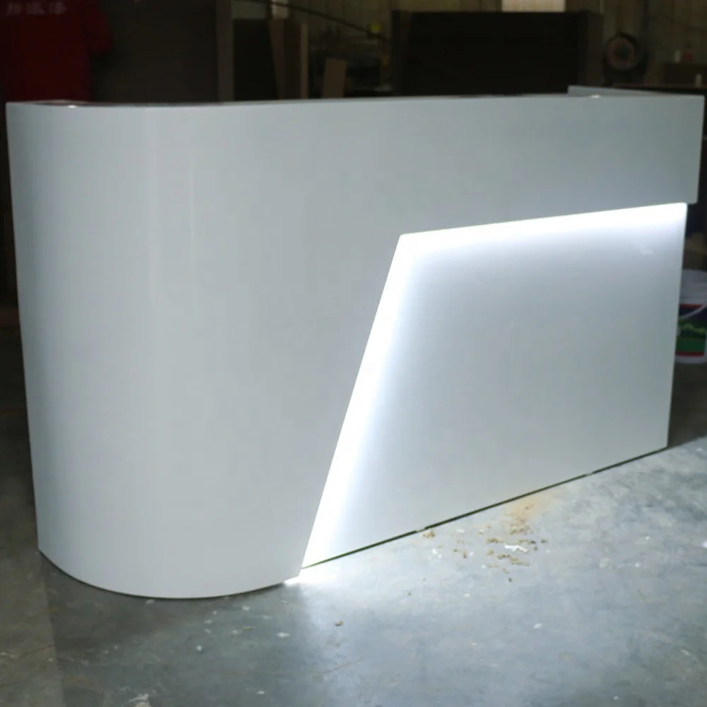 Cheap Price Curved Hair Salon Reception Desk,Modern Office 2 Person Reception Desk