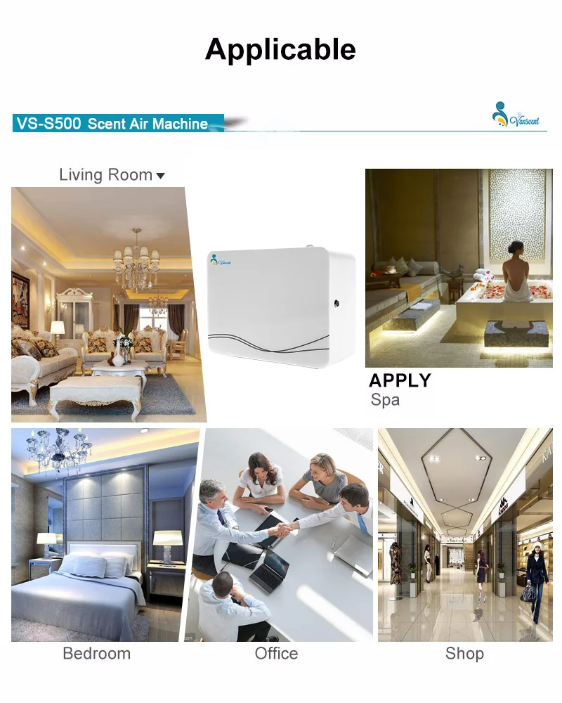 Wall Mounted Wifi APP Control Scent Aroma Nebulizer Scent Air Purifier Scent Marketing