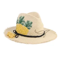 Summer sunrise beach hat ladies sun hat fashion embroidery sun sun straw hat