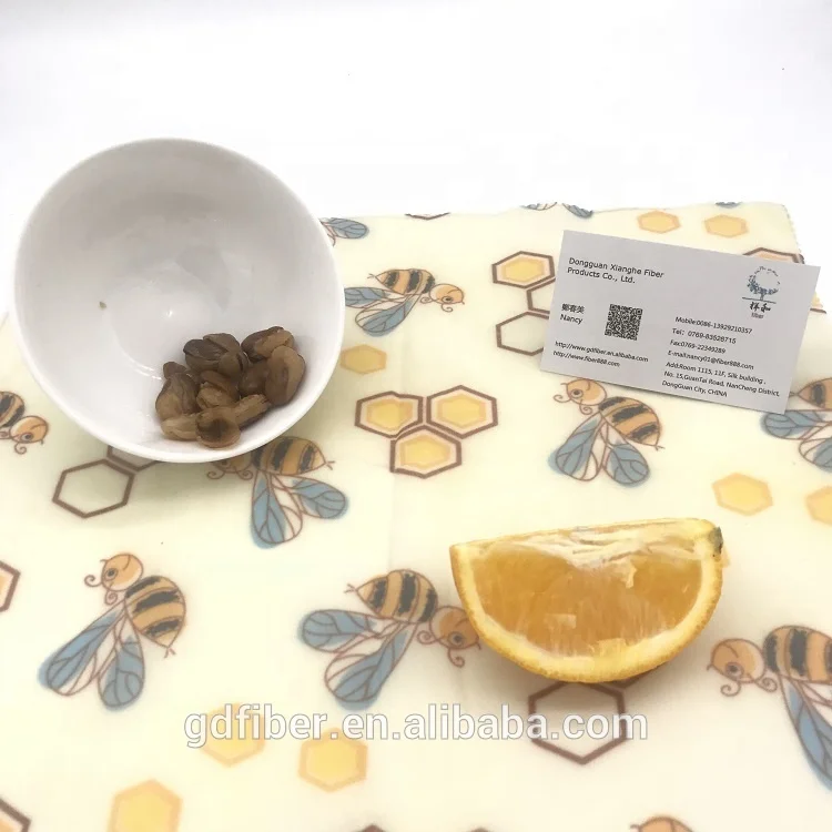 
Hot Sale Waterproof Eco Friendly Reusable Beeswax Food Wraps With 