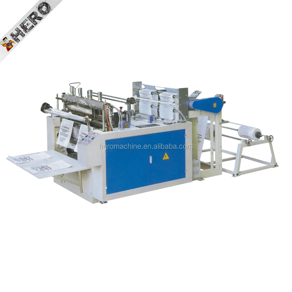fully automatic carry side seal self adhesive bag plastic cutting machine