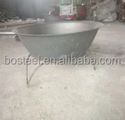 electric automatic black carbon steel big wok with stand