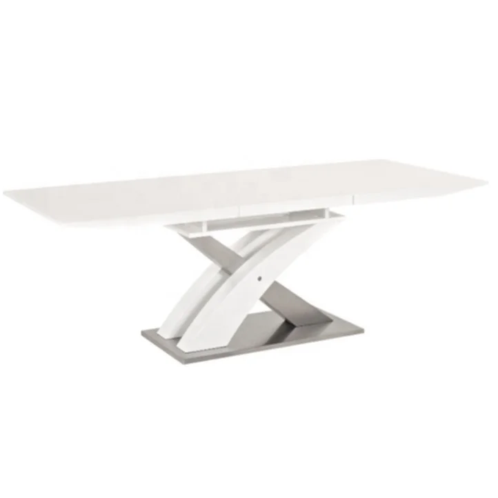 Butterfly extension high gloss MDF Italian modern dining tables dining room sets