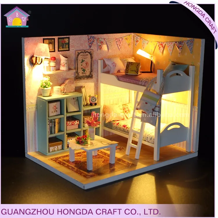 Supply To Diy Parent-children Handmade Shop Educational Furniture Toy House Model Miniature House For Children