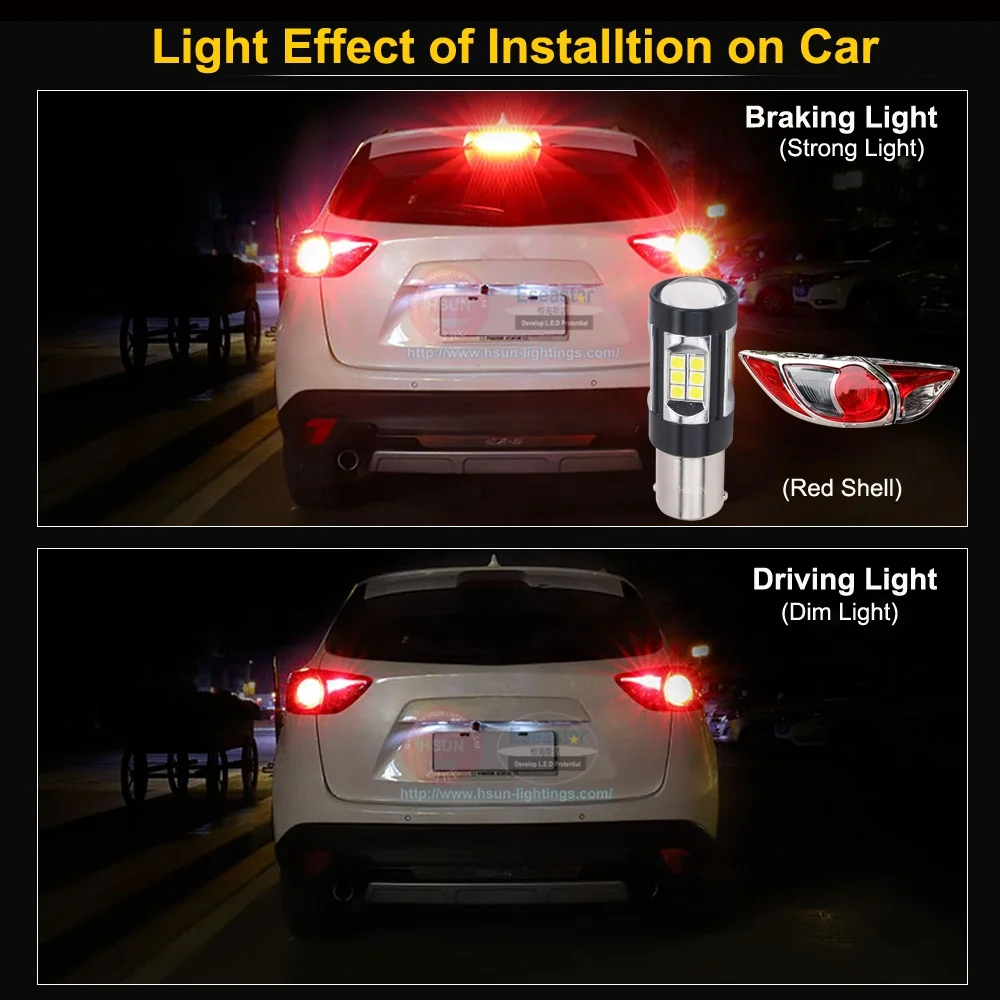 
Car LED S25 P21/5W 1157 BAY15D BAZ15D 22 SMD 3030 LED 30SMD LED for turn signal lights reverse lights 