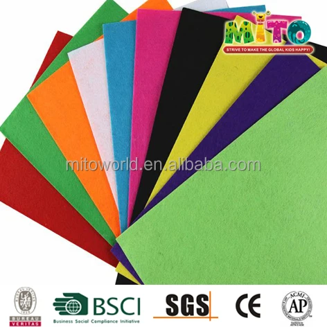 DIY craft assorted color wholesale 2mm felt sheet